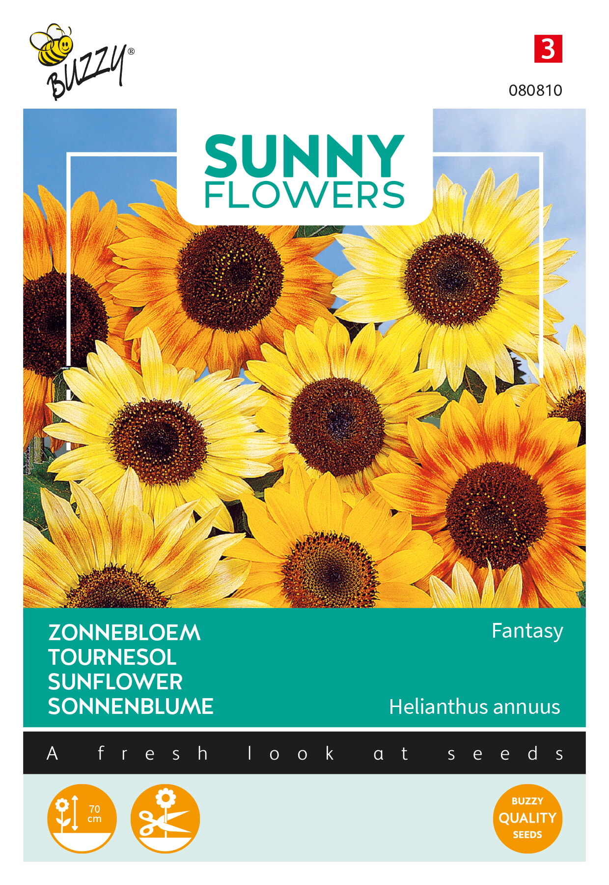 Buzzy Zonnebloem Zaden Fantasy Helianthus annuus