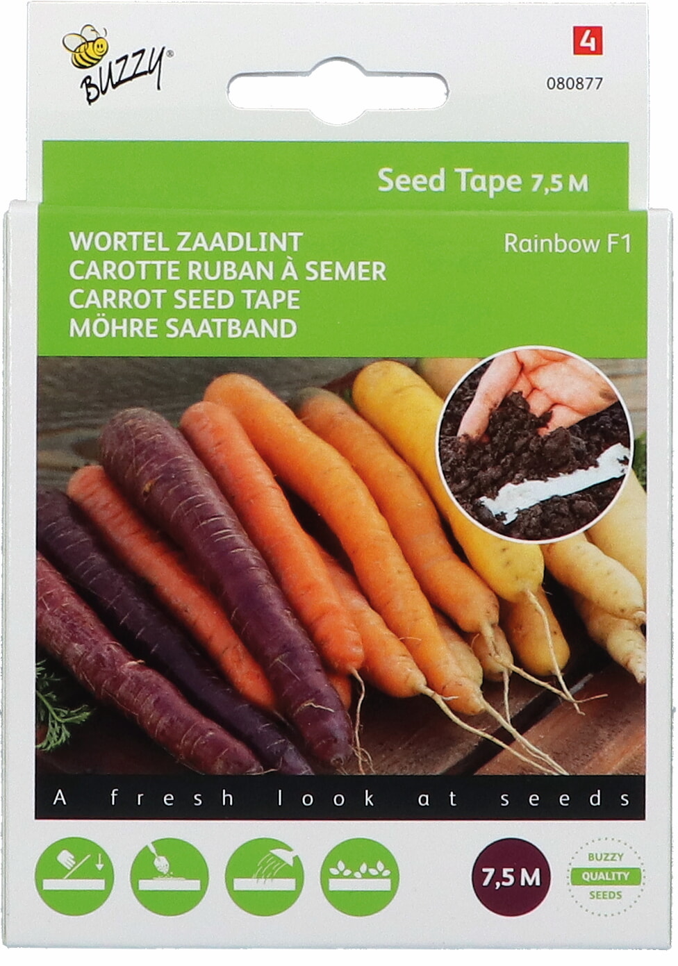 Buzzy Zaadband Wortel Zaadlint Rainbow F1