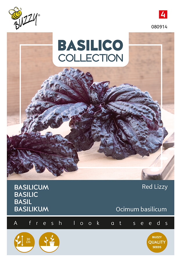 Buzzy Basilicum Zaden Red Lizzy
