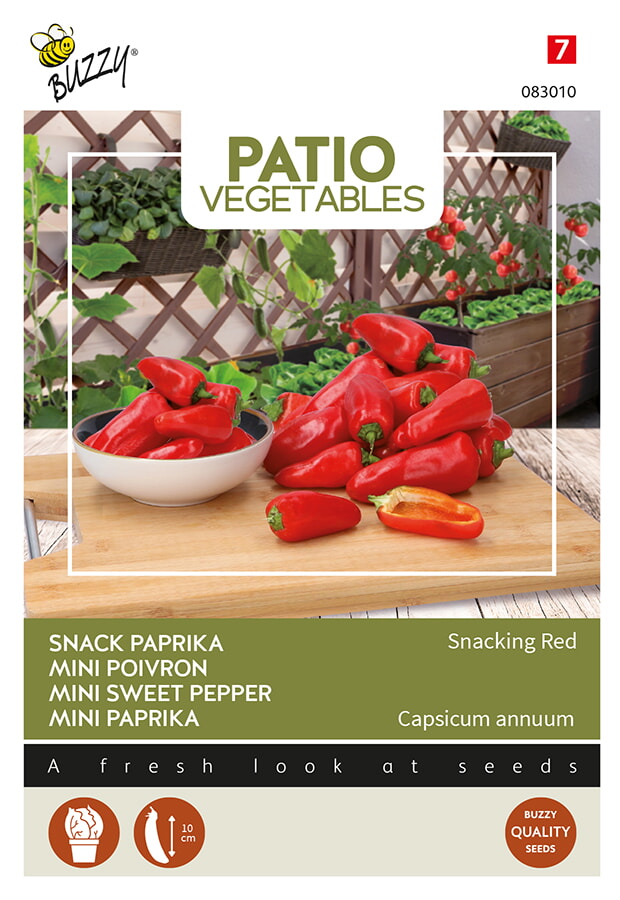 Buzzy Patio Vegetables Snack Paprika Zaden Snacking Red