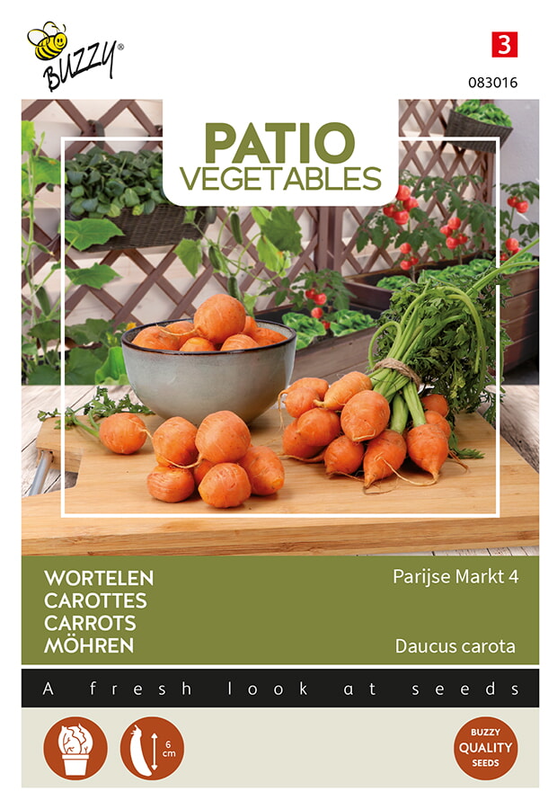Buzzy Patio Vegetables Wortel Zaden Parijse Markt 4