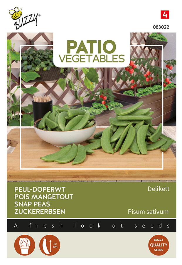Buzzy Patio Vegetables Peul Doperwt Zaden Delikett