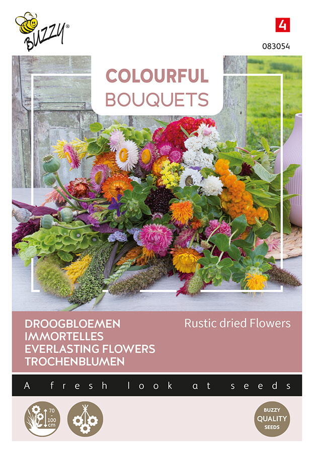 Buzzy Colourful Bouquets Droogbloemen Zaden Rustic Dried Flowers
