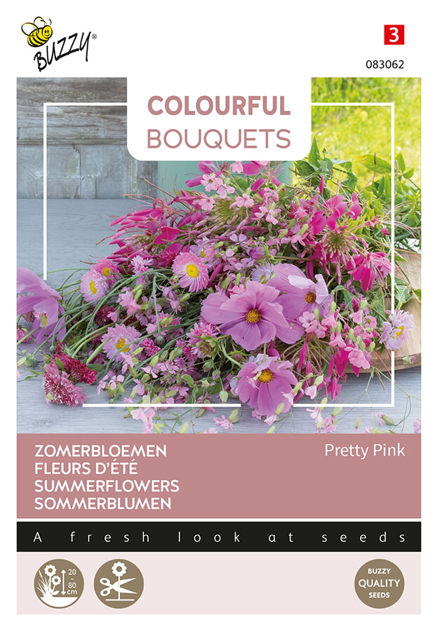 Buzzy Colourful Bouquets Zomerbloemen Zaden Pretty Pink