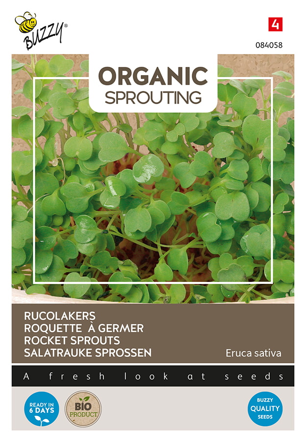 Buzzy Organic Sprouting Rucolakers Zaden