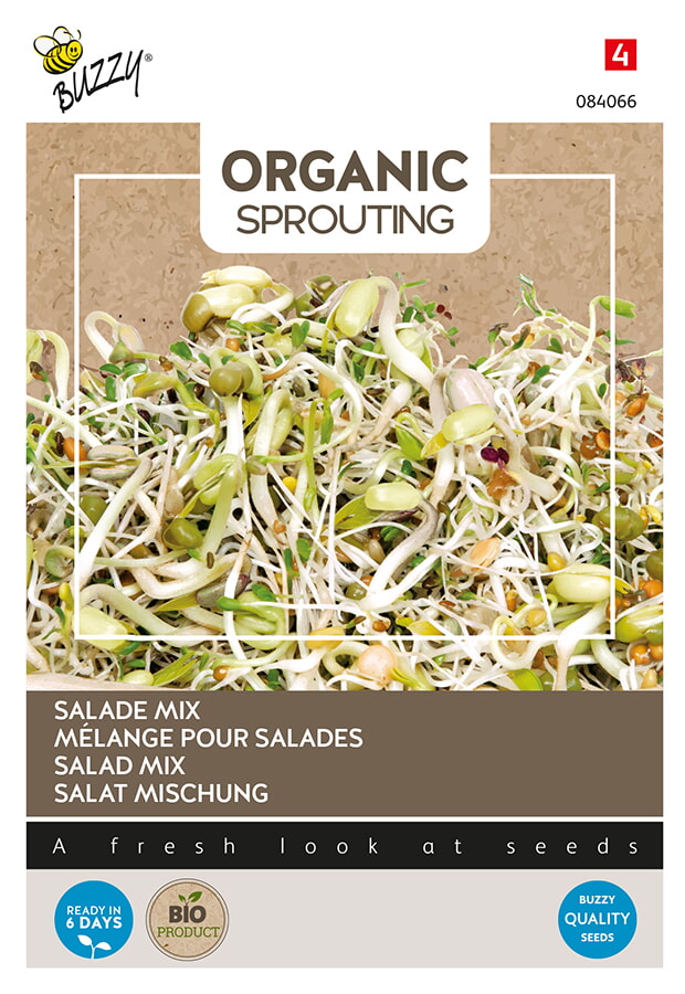Buzzy Organic Sprouting Salade Mix Zaden