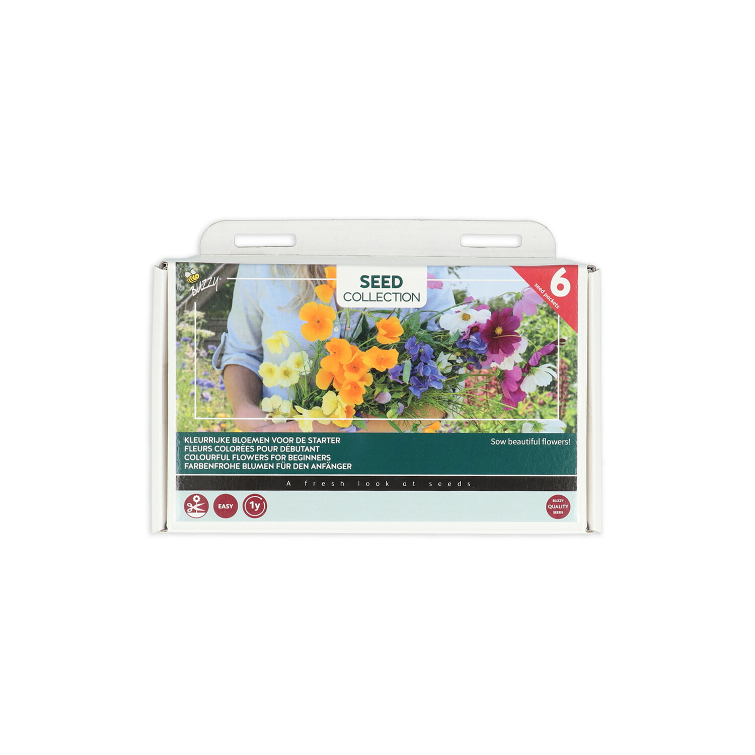 Buzzy Seed Collection 6 Kleurrijke Bloemen Voor De Starter