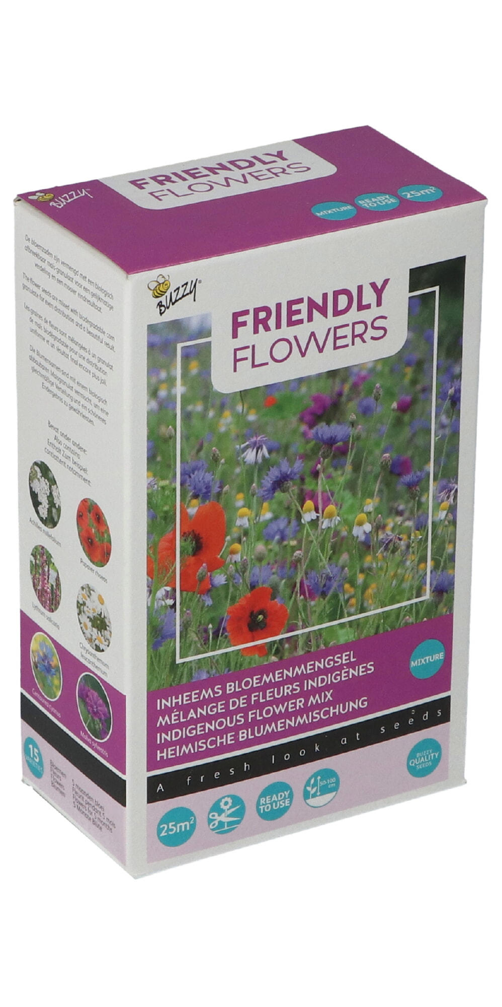 Buzzy Friendly Flowers Inheems Bloemenmengsel 25m2
