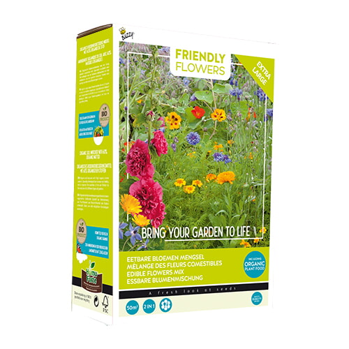 Buzzy Friendly Flowers XL Eetbare Bloemen Mengsel 50m2