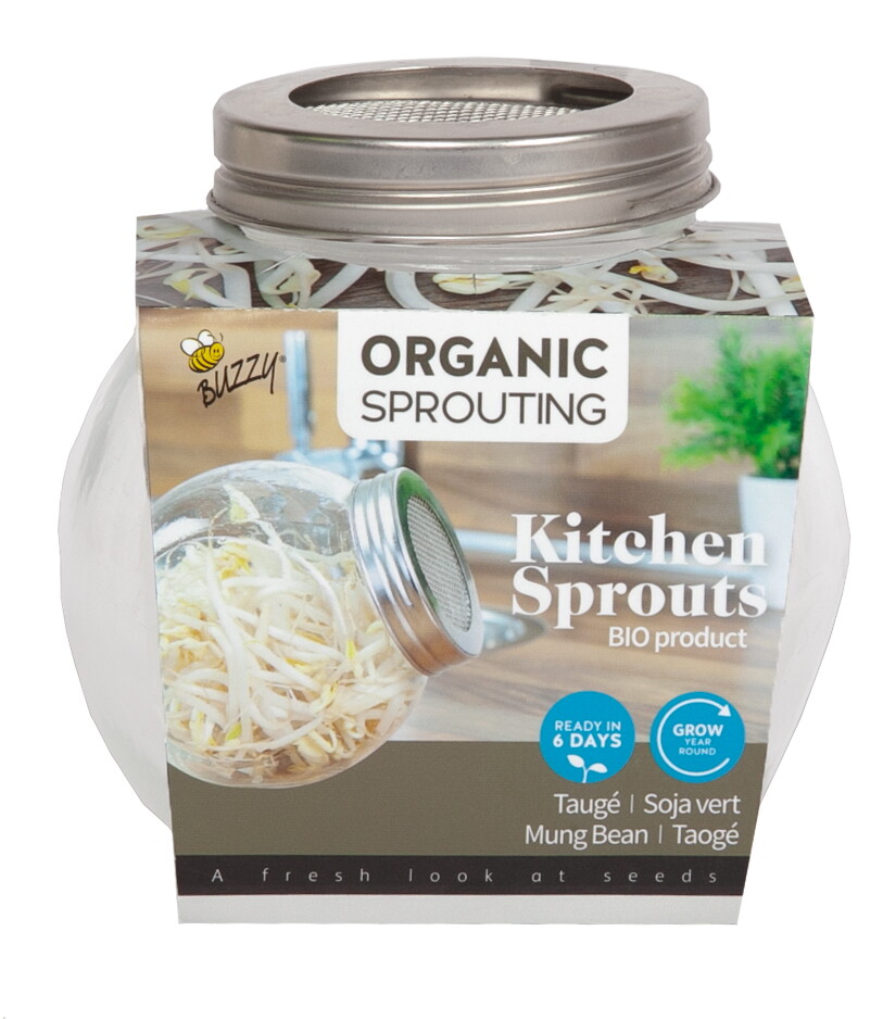 Buzzy Organic Sprouting Taugé Met Glazen Pot