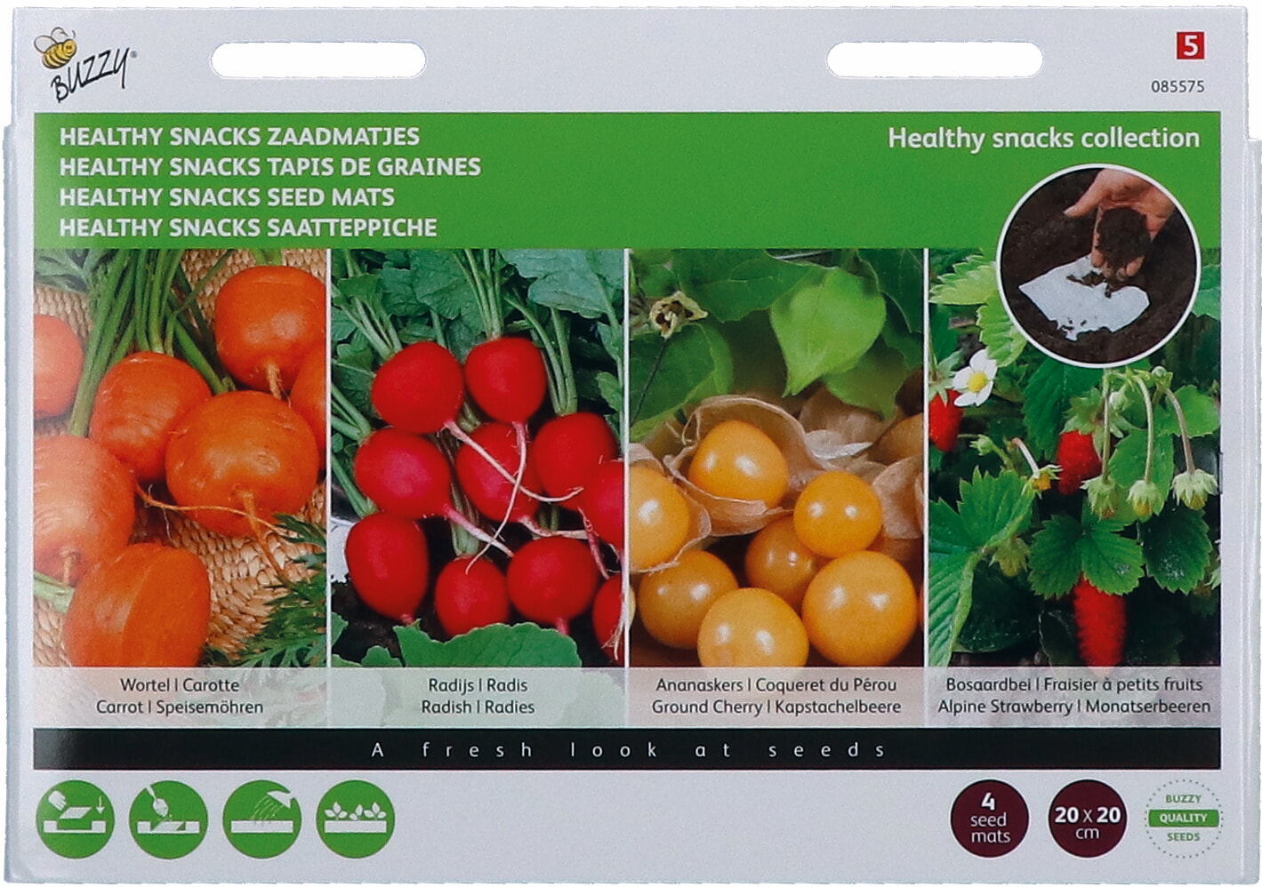 Buzzy Healthy Snacks Zaadmatjes 4 Matjes