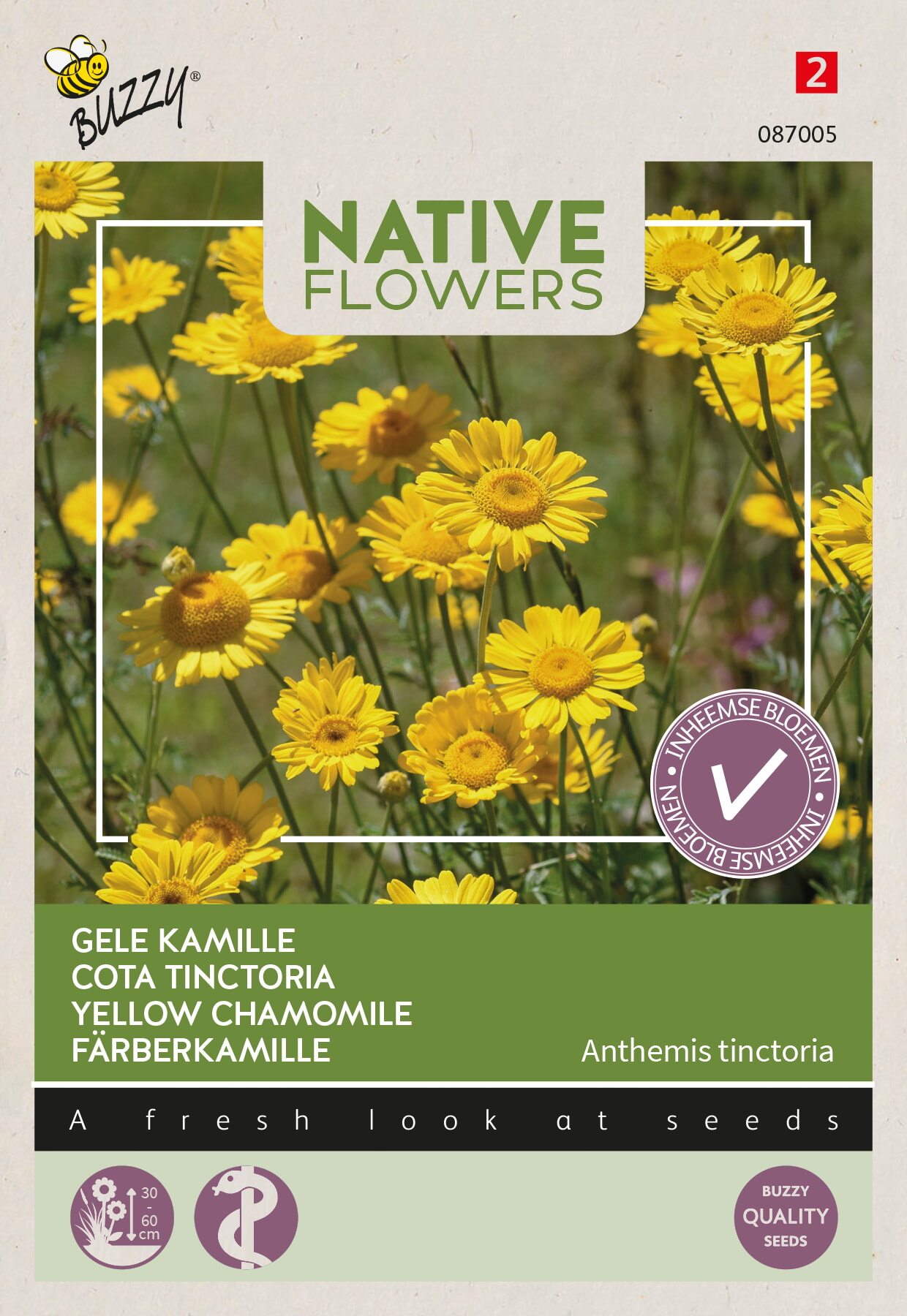 Buzzy Native Flowers Gele Kamille Zaden