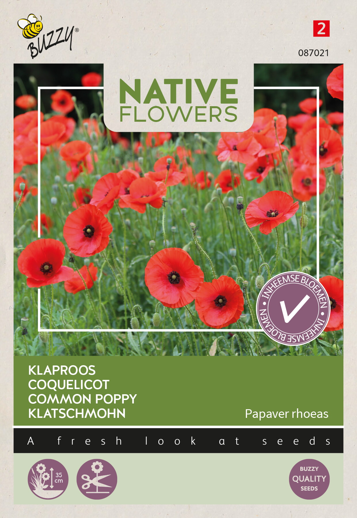 Buzzy Native Flowers Klaproos Zaden