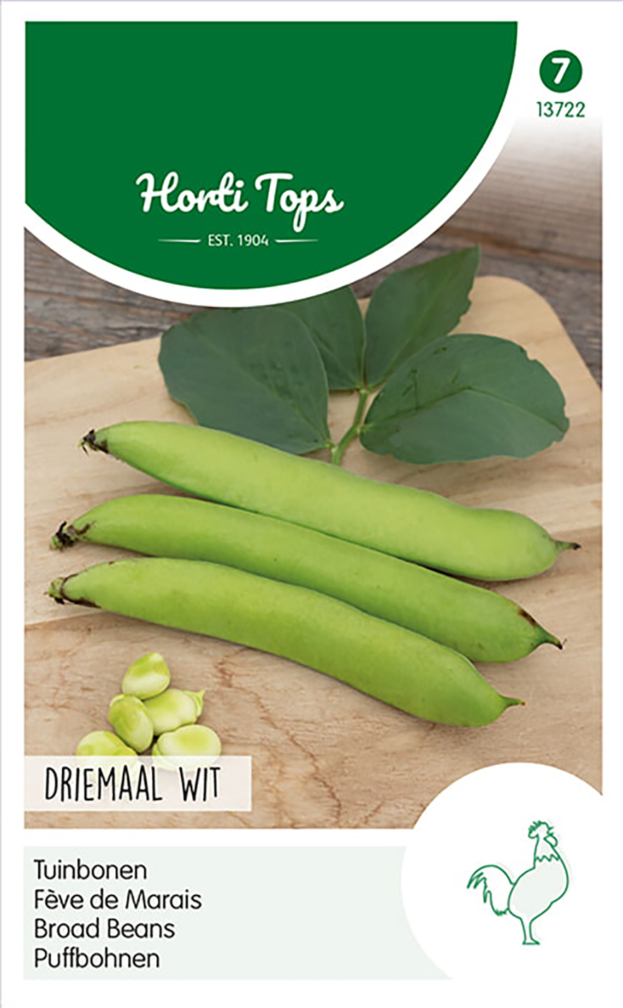 HT Tuinbonen Zaden Driemaal Wit 250g