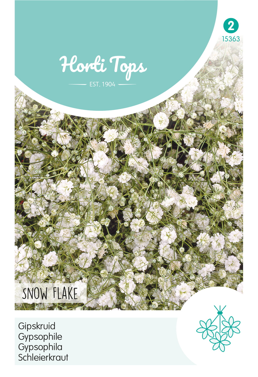 HT Gipskruid Zaden Snow Flake dubbelbloemig Wit