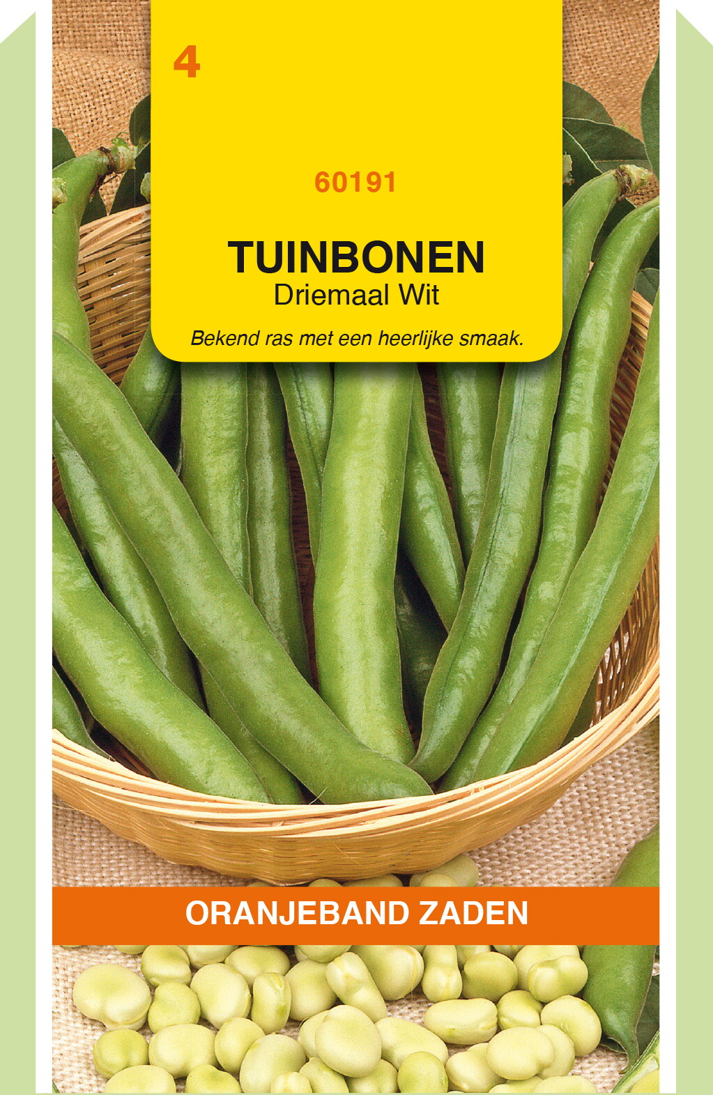 OBZ Tuinbonen Zaden Driemaal Wit 100g