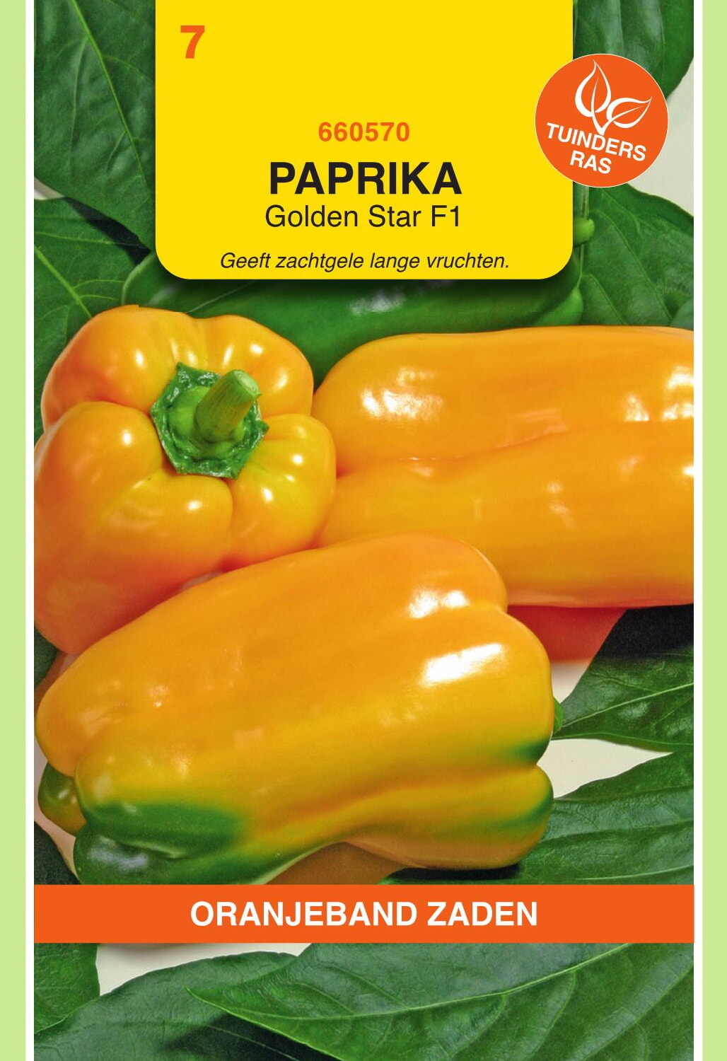 OBZ Paprika Zaden Golden Star Geel F1