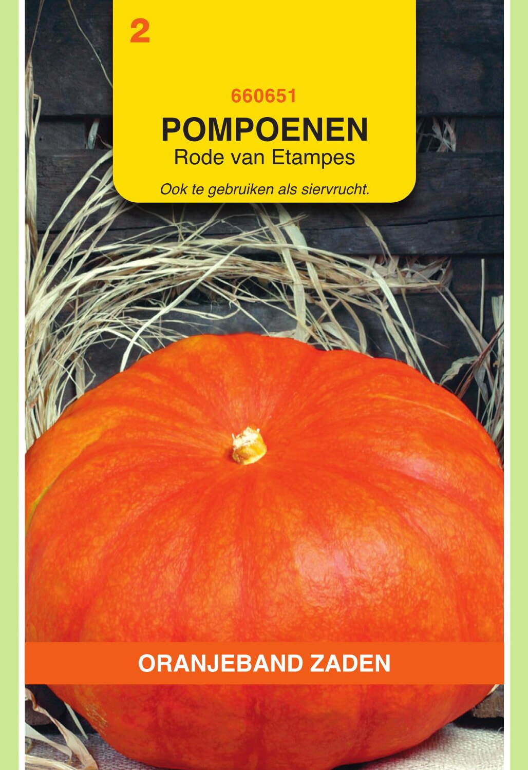OBZ Pompoenen Zaden Rode Van Etampes